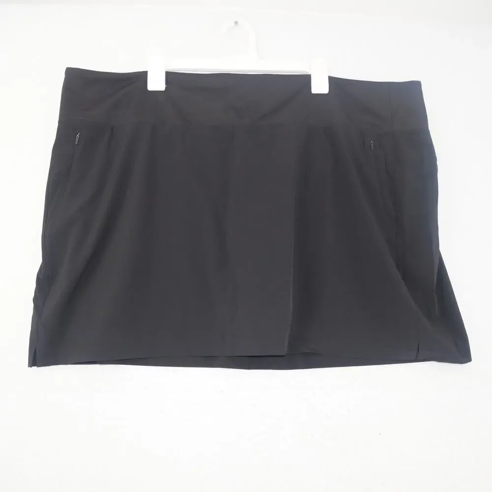 NEW Athleta Soho Skorts Shorts  Women's Plus Size 26 Black Stretch Pull On - Picture 2 of 9